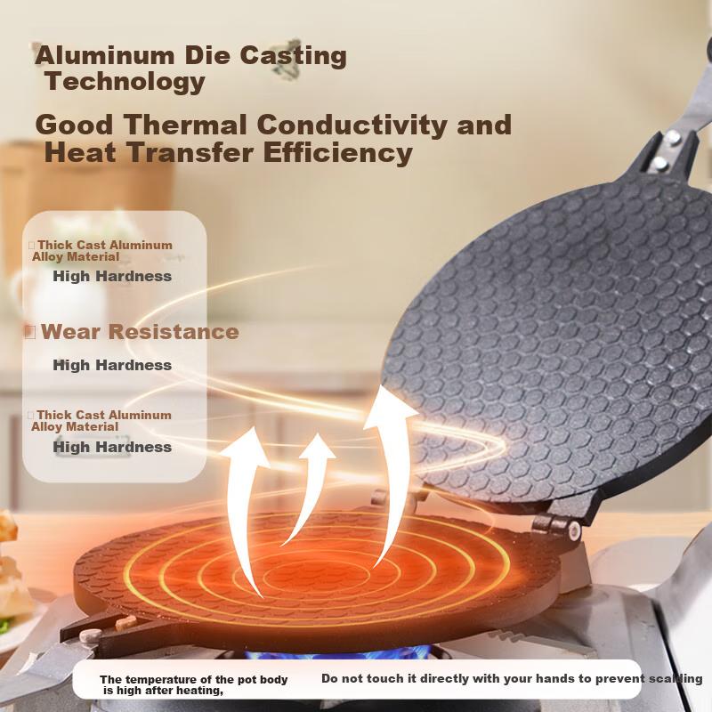 Baijie Egg Roll Maker, Pancake Mold, Baking Tool, Crispy Pastry Pan, Double-Sided Griddle, Pancake Maker, 17cm