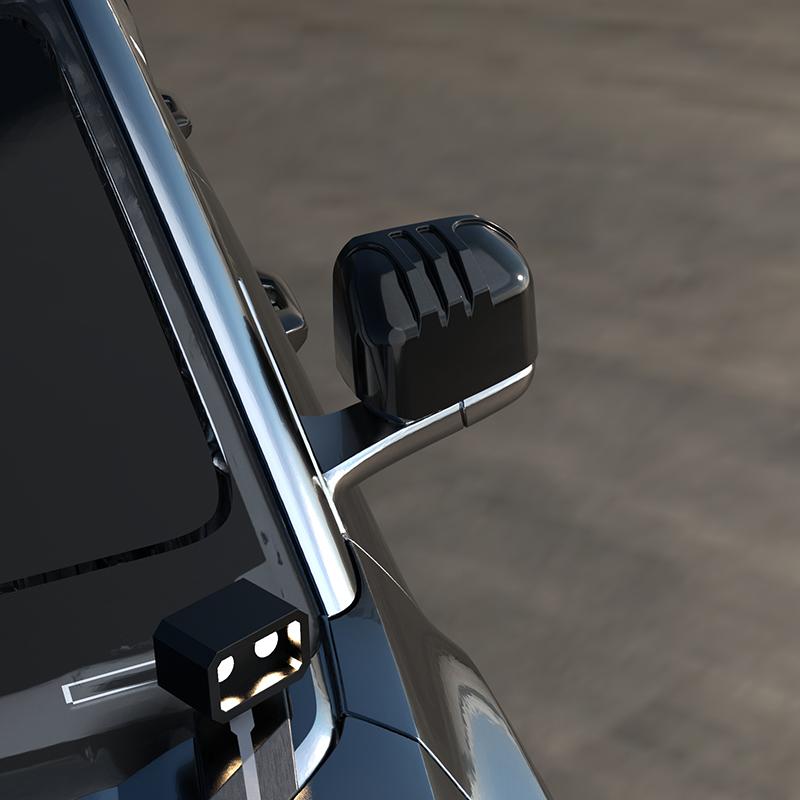 Mirror Cover For BYD Shark 6 Accessories Side Rearview Mirror Cap Protector Cover Exterior Upgrade Auto Parts 2PCS (LHD)