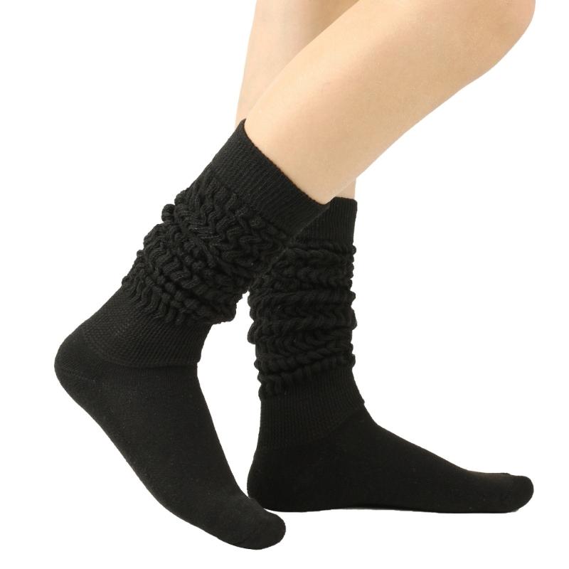 Women Calf Socks, Middle Tube Solid Color Crew Socks Colorful Mid-length Stockings Fashion Socks for Women