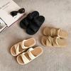 Yuanlitong Step On Shit Feeling Thick-soled Slippers Women Wear High-end Casual Cool Slippers Comfortable Wrinkled Sandals Women
