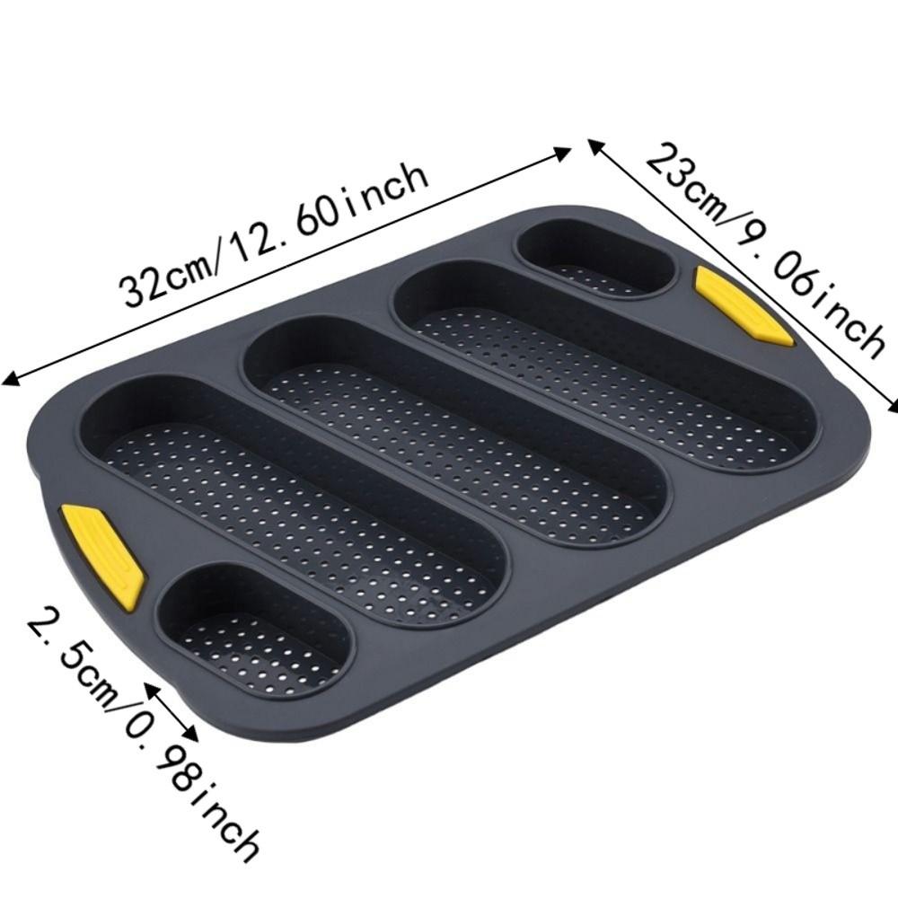5 Grids Silicone Cake Mold Non-Stick Silicone Baking Pan Bread Baking Form Baking Tool