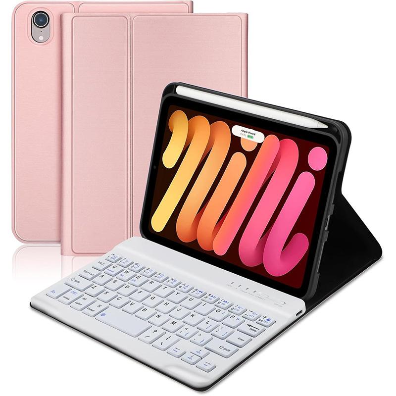 Wireless Keyboard Case for iPad Mini 6th Generation (A17 Pro) 2021 8.3-inch, with Pen Slot