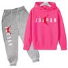 Kids Simple Letter Print 2pcs Hoodie+Pants Tracksuits 3-13 Years Boys Girls Spring Autumn Outfits Streetwears Children Clothes