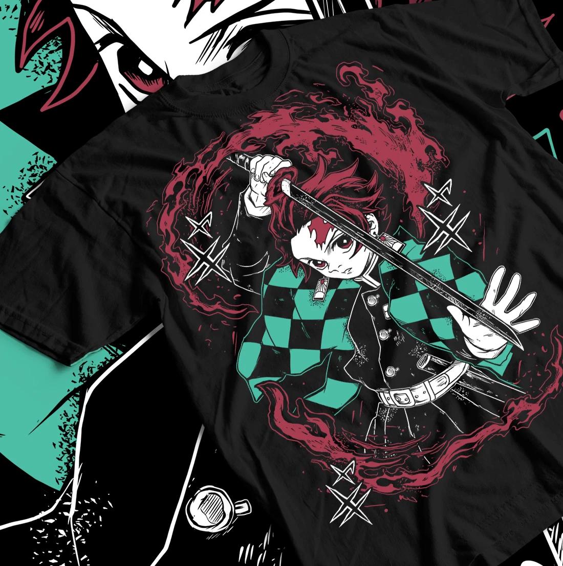 Kimetsu No Yaiba T-Shirt Genya Shinazugawa Demon Slayer Tanjiro Tee All Size 4XL