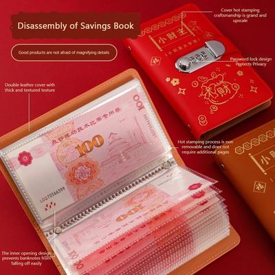 PU Money Saving Challeng 100 Envelopes Mini Binder Savings Challenge Trendy Budget Binder
