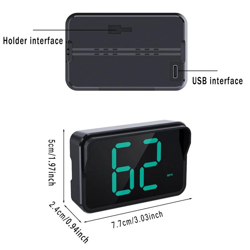 XMSJ Universal HUD Digital Speedometer GPS Head Up Display Digital  Plug and Play for All Car Plug and Play With Suction Cup