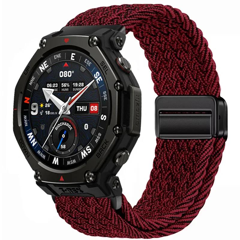 20/22mm Nylonový řemínek pro Amazfit Helio/T-Rex3 Pro 48/44mm Pásek s magnetickou přezkou Amazfit Active 2/2 Square/Balance 2 Náramek
