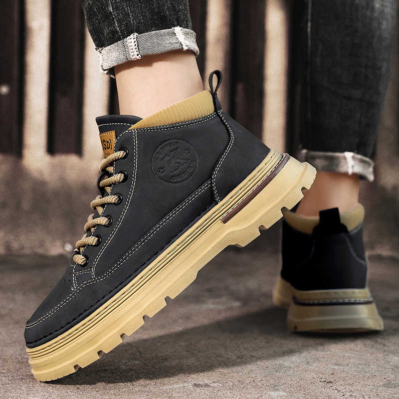 Fashion Autumn-spring Lace-up Brown Boot Skateboarding Lace-up Shoes Woman White Sneakers For Sports Seasonal Sapatos Temis