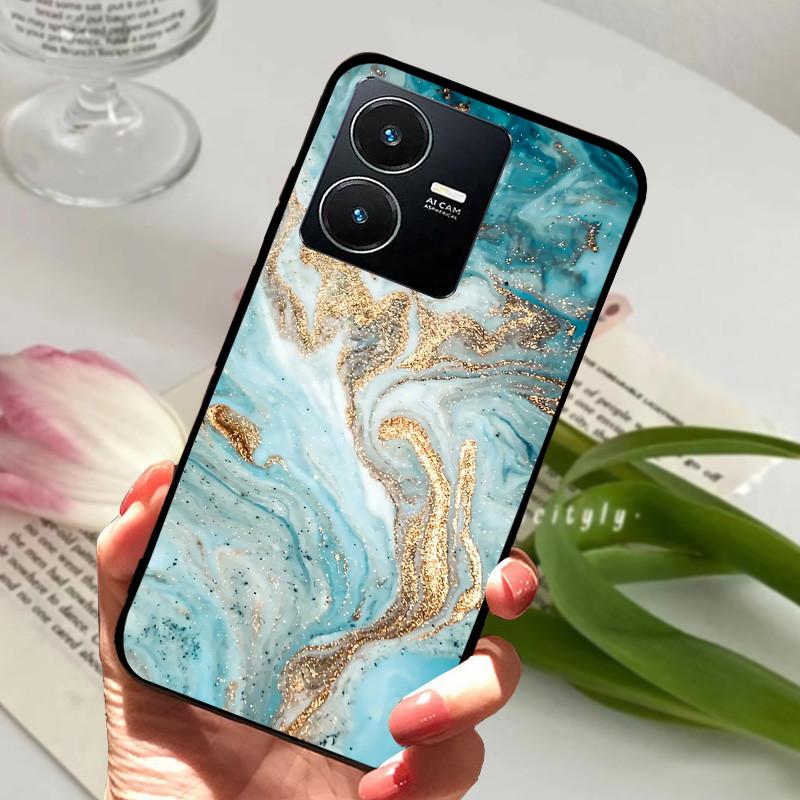 Pro Vivo Y22S 2022 Pouzdro Nárazuvzdorné Měkké TPU Silikonové Kryt Telefonu Pro Vivo Y22 Y 22 V2207 Y22S V2206 Funda Capa Kreslený Vivoy22