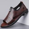 Sandals for Men Brand Casual Leather Sandals Fashion Outdoor Roman Sandal 2026New Comfort Flat Sandals Open-toed Beach Sandalias