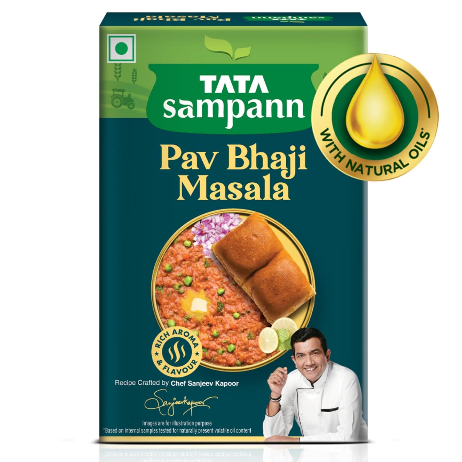 

Tata Sampann Pav Bhaji Masala Powder With Natural Oils For Authentic Flavor By Sanjeev Kapoor 100 g