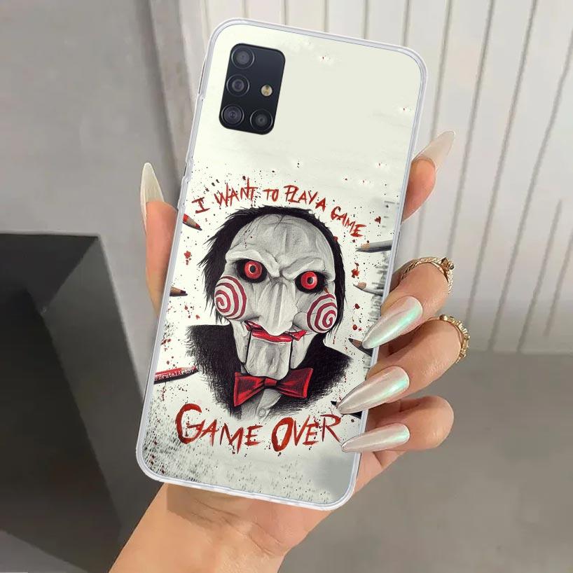 The Jigsaw Killer Horror Phone Case for Samsung Galaxy A52 A32 A22 A12 A02S A50S A30S A10S Note 20 Ultra 10 Plus S10 A31 A20 A71