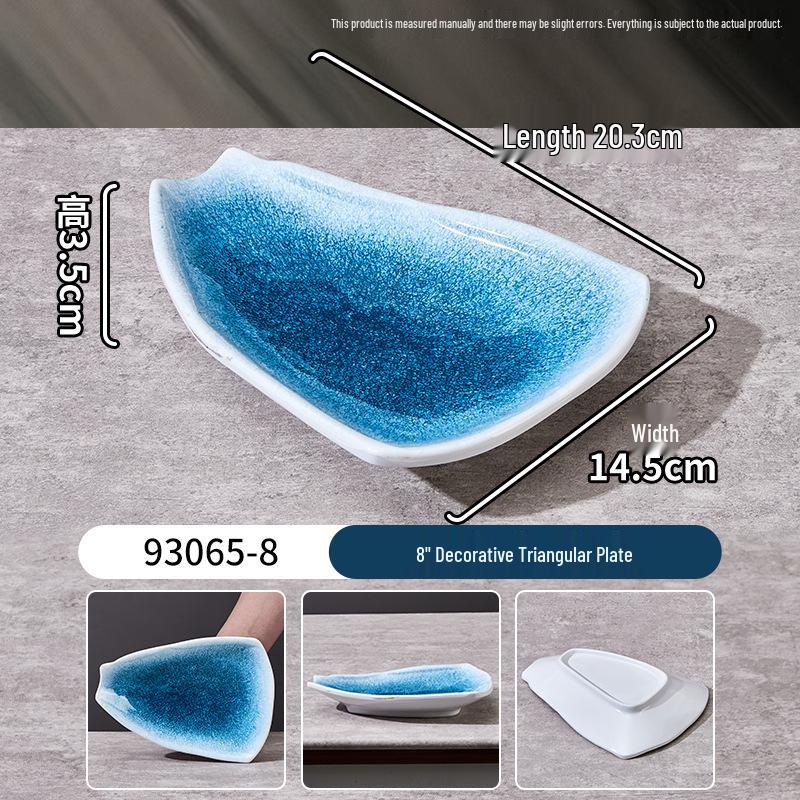 Melamine Rectangular Plate for BBQ, Grilled Meats, Cold and Fried Dishes