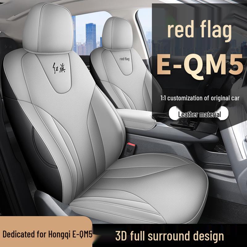 New Model Full Leather Car Seat Cushion for Hongqi EQM5 - Universal Fit, All-Season Use, Five-Seater
