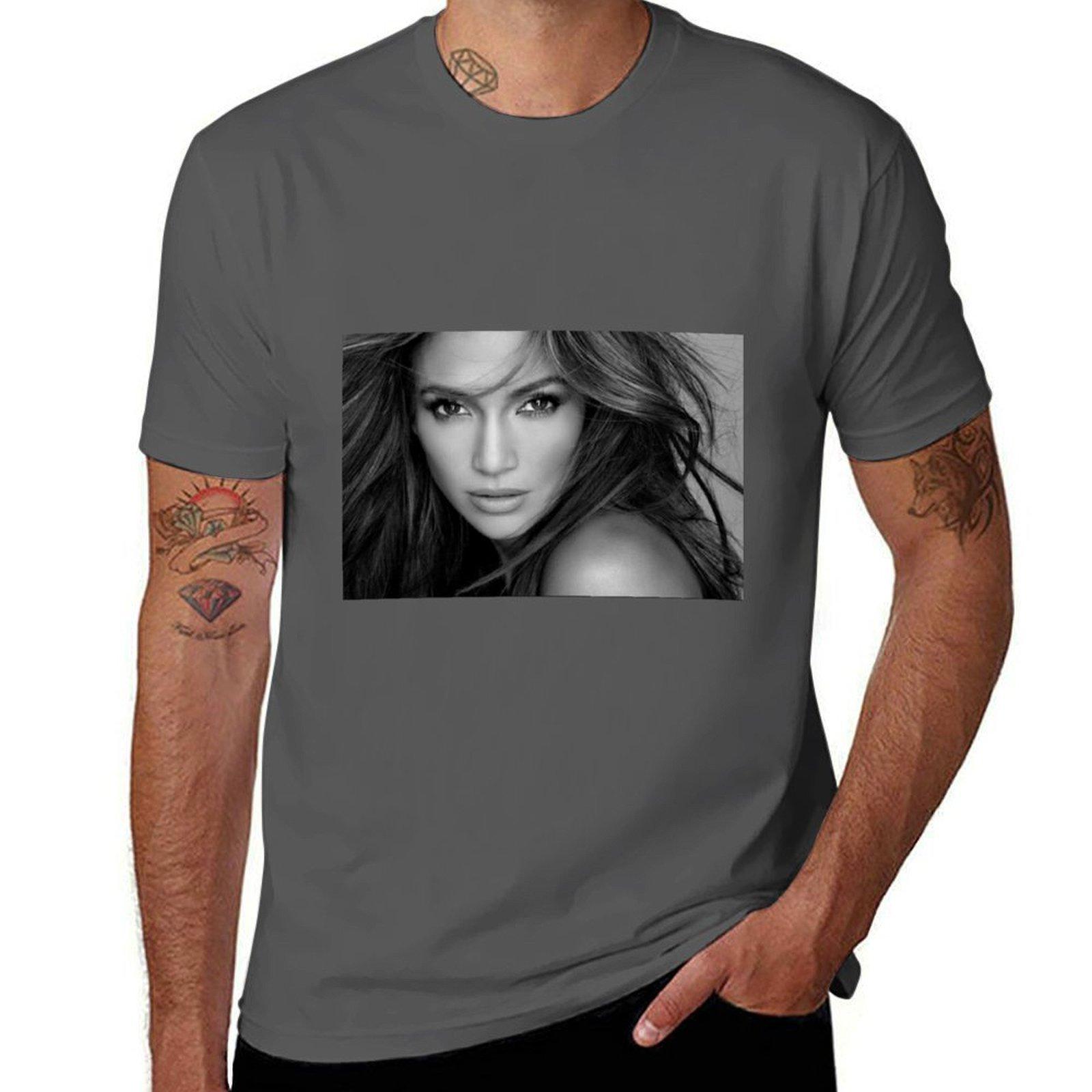 

Дженнифер Лопес! Футболка футболки для мужчины хлопок мужские графические футболки футболки для мужчины графическая винтажная футболка 4XL