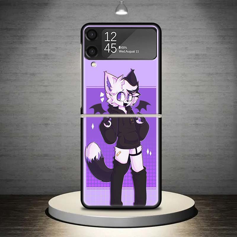 

Boykisser Cat Phone Case For Samsung Galaxy Z Flip 7 6 5 4 3 5G Shockproof Cover Z Flip7 Flip6 ZFlip5 Flip3 Flip4 Luxury Shell G Samsung Z Flip 5