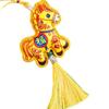 1Pc Chinese Style Zodiac Mascot Pendant Blessing Embroidery Lucky Fragrant Bag With Tassels Horse Incense Bag Car Hanging