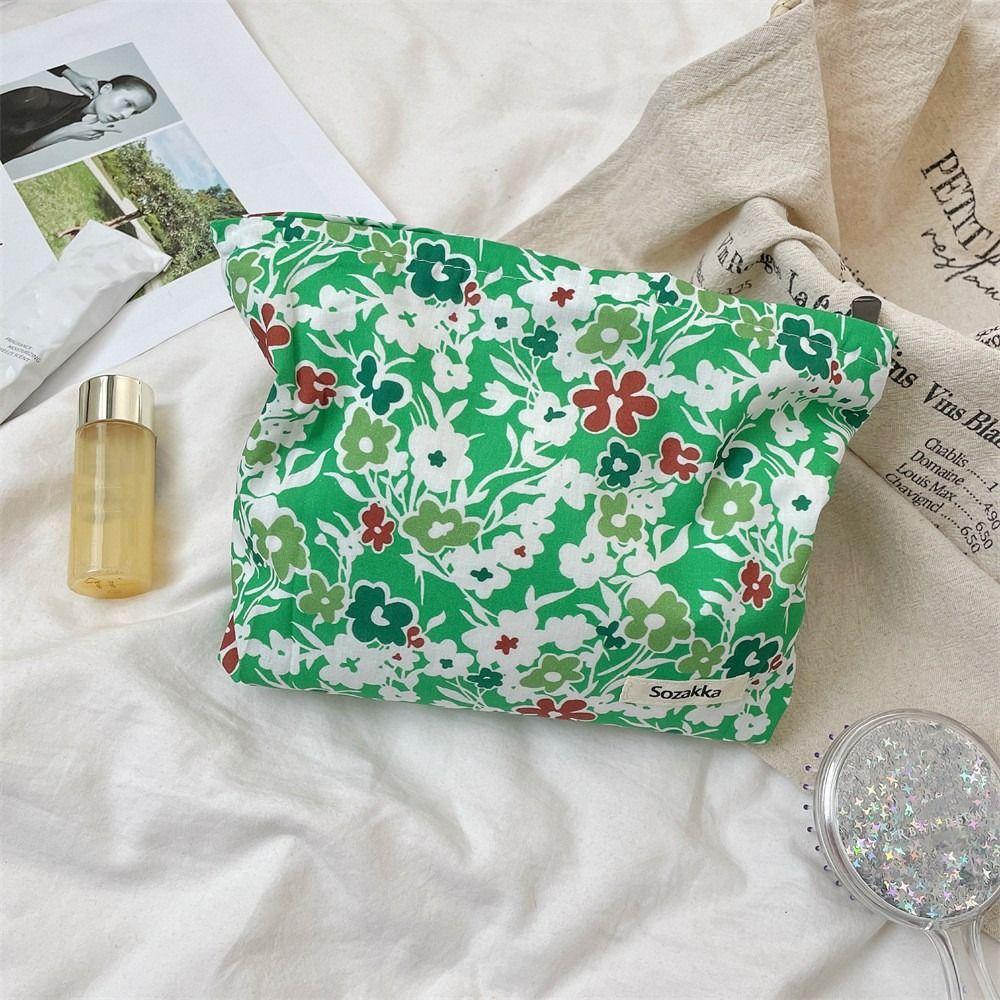 Large Capacity Skincare Products Pouch Floral Makeup Lipstick Storage Bag Cosmetic Bag  Travel