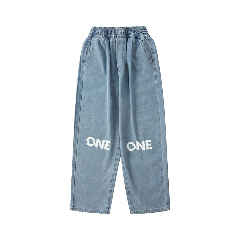 

Крутые хип-хоп джинсы DK Kids - Свободные прямые для девочек и мальчиков, Идеально подходят для весны и осени. 140 cm светло-синий