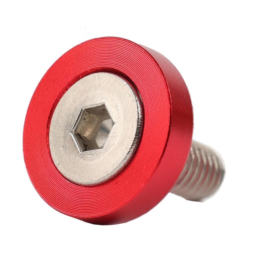 10X Universal M6 Red Billet Aluminum Hex Fasteners Fender Washer Bumper Engine Concave Screws Fender Washer License Plate Bolts