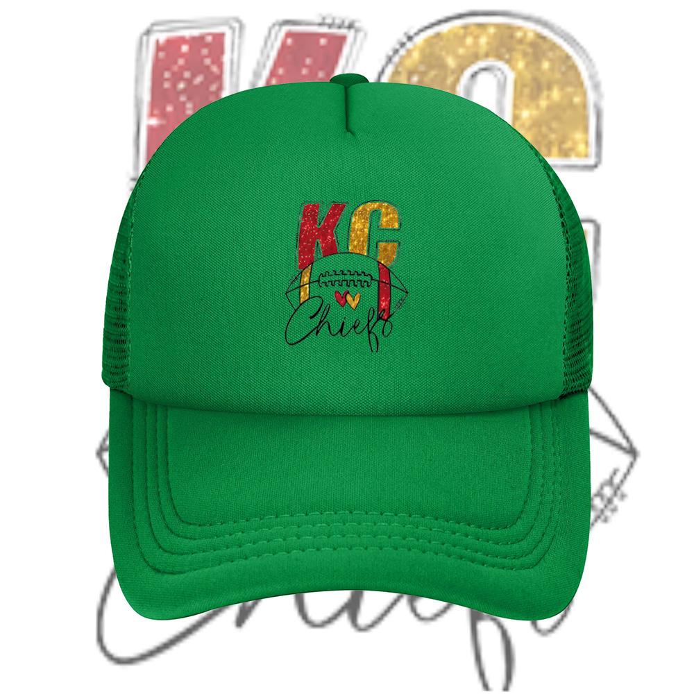 Letters Football Hearts Chiefs Sparkle Design Baseball Cap Anime Graphic Hats Adult Unisex Women Sports Outdoor