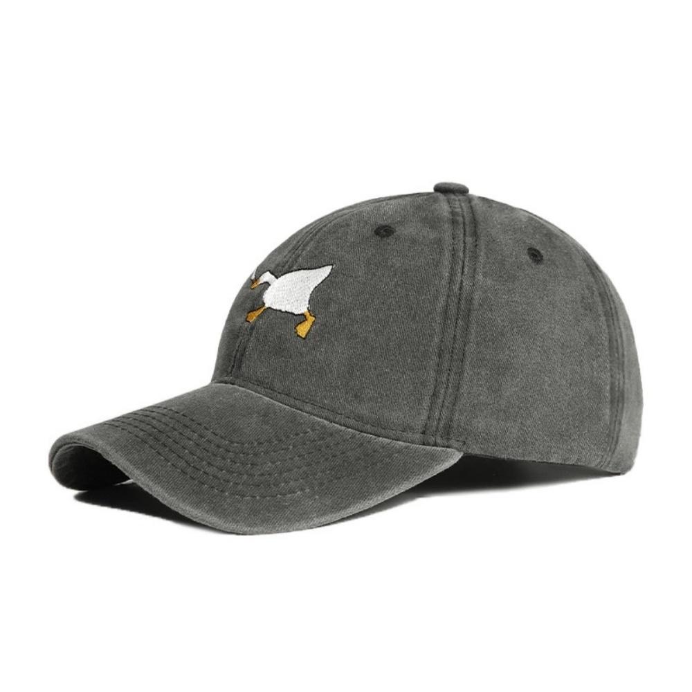 Fashionable Embroidered Goose Baseball Cap Unisex Casual City Style Hat All-Match Trendy Adjustable