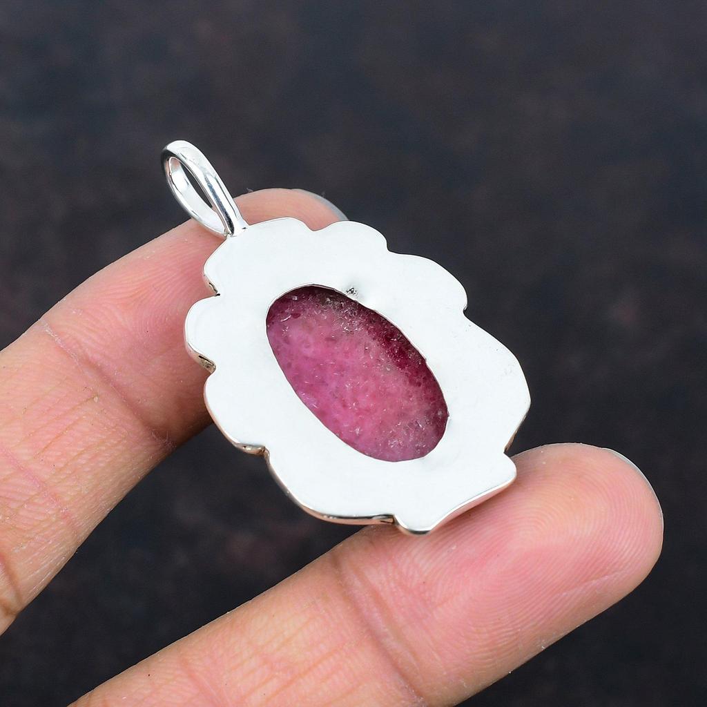 Rhodonite Pendant 925 Sterling Silver Pendant Gemstone Jewelry Handmade Unique Pendant Statement Pendant Gifts for Her Latest Design Jewelry