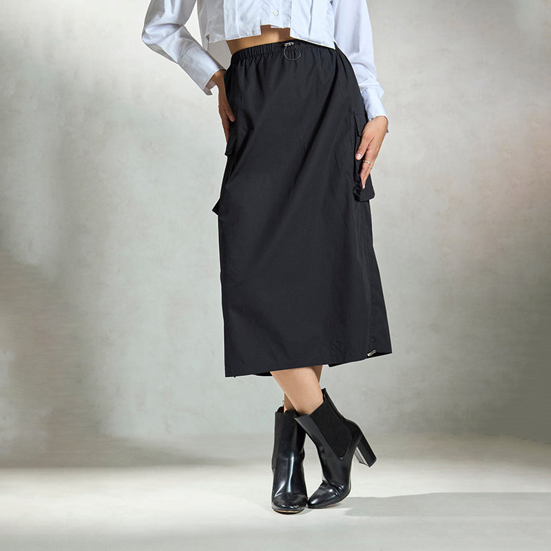 Virgio Women Midi Length Straight Fit Skirt
