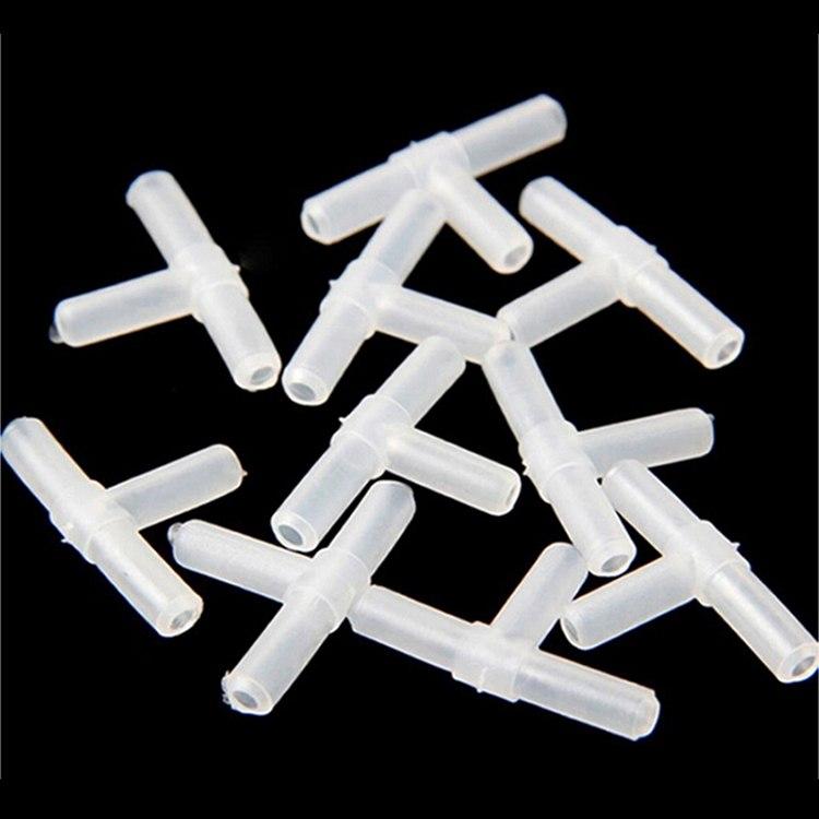 

HOT! 10pcs Plastic Aquarium Air Tee Joints T 3 Ways Joints T-junction Fish Tank Air Pump Line Tubing Pipeline Connectors