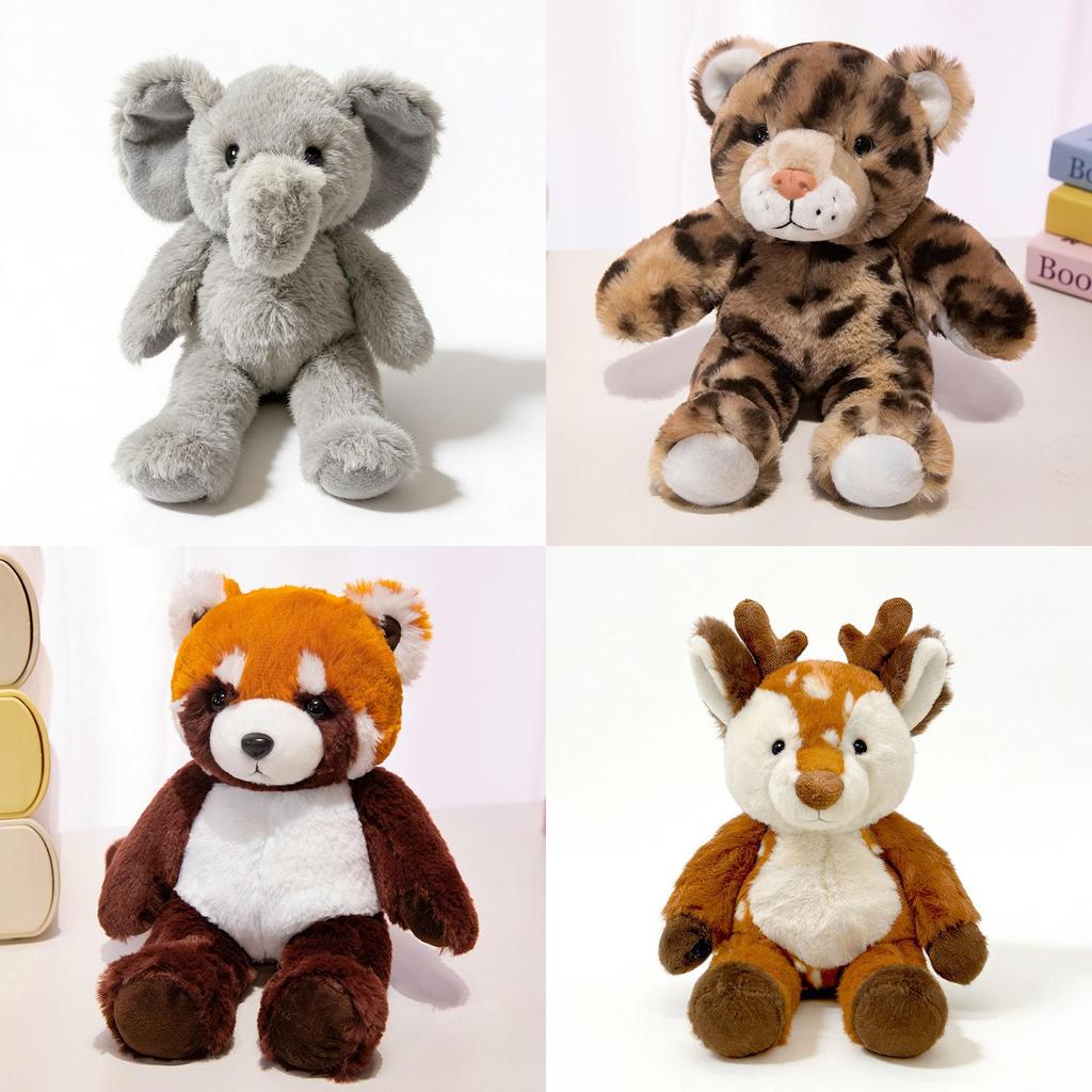 Cuter Giraffe Sheep Elk Tiger Lion Elephant Plush Dolls With Pp Cotton Filling For Kids Gift And Home Decor