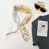 Summer imitation silk satin silk scarf magnetic suction silk scarf lazy silk scarf long necklace decorative thin scarf