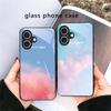 Dark Colored Seawater For iPhone 17 Air 16 E 15 Plus 14 Pro Max 13 12 Mini 11 5 6 7 8 Plus XR XS Max SE Black Glass Phone Case