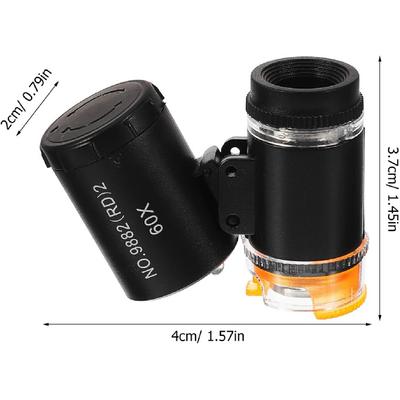 Iplusmile Led Digital Microscope Pocket Handheld Microscopes, 60x Zoom Magnifier Microscope with LEDs for Jewelry Coin