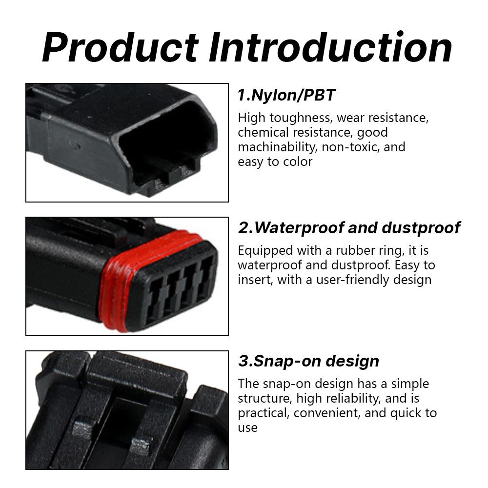 1-20 Sets 4 Pin Female Male Auto Electric Plug Wiring Harness Connector MX19004S51 MX19004P51 MX19004P52 MX19004S52
