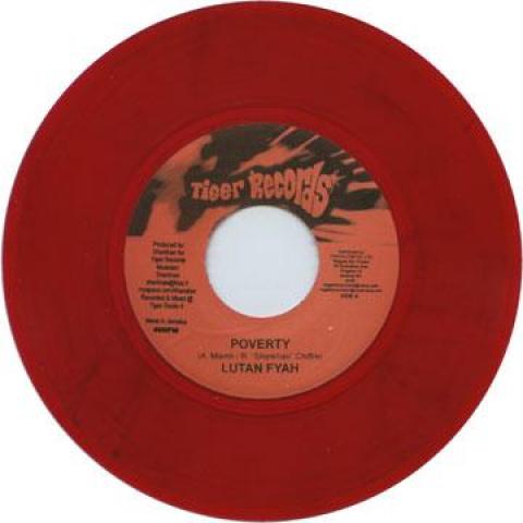 

7inch Record LUTAN FYAH / MICHAEL RUTHERFORD - Poverty (Colored Vinyl) / City Tiger Records 2008 Jamaica Reggae, Ska & Dub