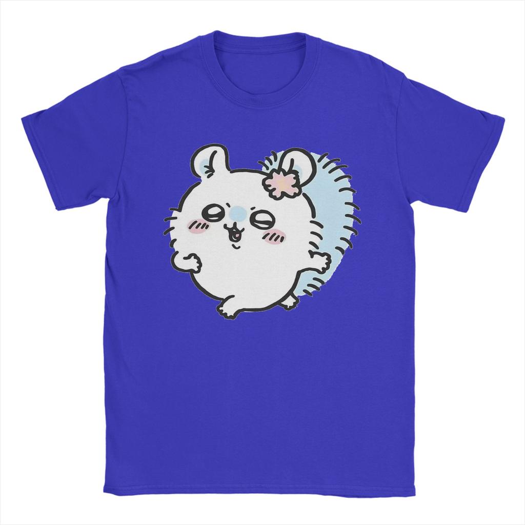 Chiikawas Momonga Flower Cute Bear T Shirts Mens  100 Cotton Vintage TShirt Round Collar  Tees Short Sleeve Clothes 4XL 5XL