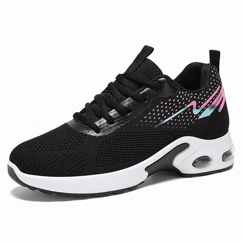 Mesh Breathable Sports Shoes, Casual Lace-up Shoes with Air Cushion, Non-fatiguing Running Shoes.