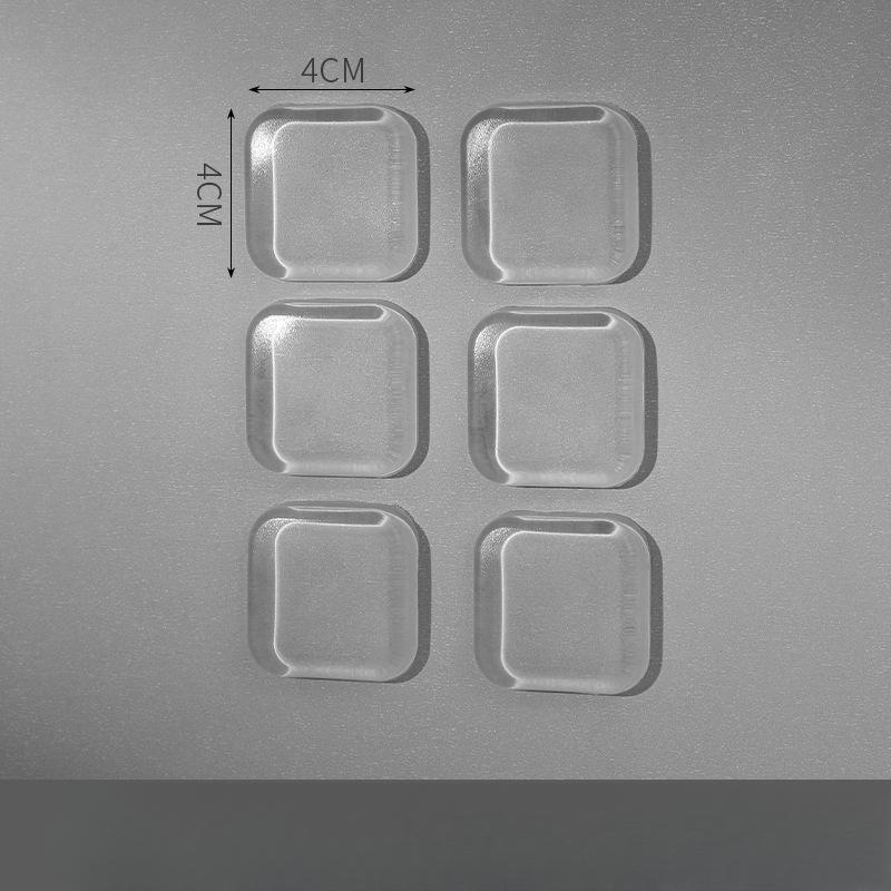 

Наклейка на дверь Самоклеящаяся дверная ручка Противоударный шкаф для двери холодильника Буфер против столкновений Бесшумный Прозрачный водонепроницаемый стикер Наклейка на стену 6pcs quadrate прозрачный