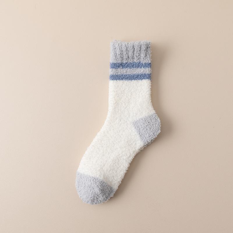 

No Hair Loss Coral Fleece Socks Men S Medium Tube Floor Socks Fleece Thickened Thermal Home Sleeping Socks Plush Men S Socks One size fits all белый