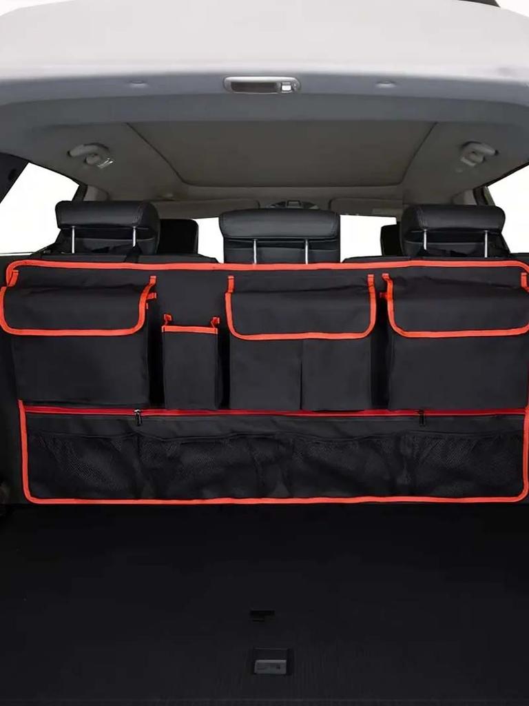 Car Trunk Storage Bag, Seat Back Organizer, SUV Rear-Seat Multi-Functional Storage Net, Car Interior Accessory