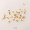 14K Gold-Plated Bead Stopper Earring Stud with Crystal Pearl for Handmade DIY Jewelry