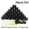Wopanxye 30 Pack 5ml Black Aluminum Can Cream Case Cream Container Cosmetic Divided Container Ointment Container Cream Lotion Nail Tea Refillable