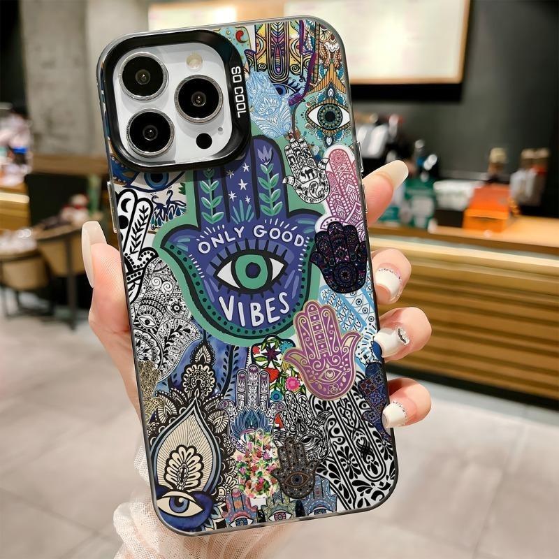 Funda de Teléfono Alternativa Gótica Ojo Espeluznante Mano de Esqueleto para iPhone 17 Air 16 15 14 13 12 11 Pro Max Mini Plus Carcasa Estética Oscura