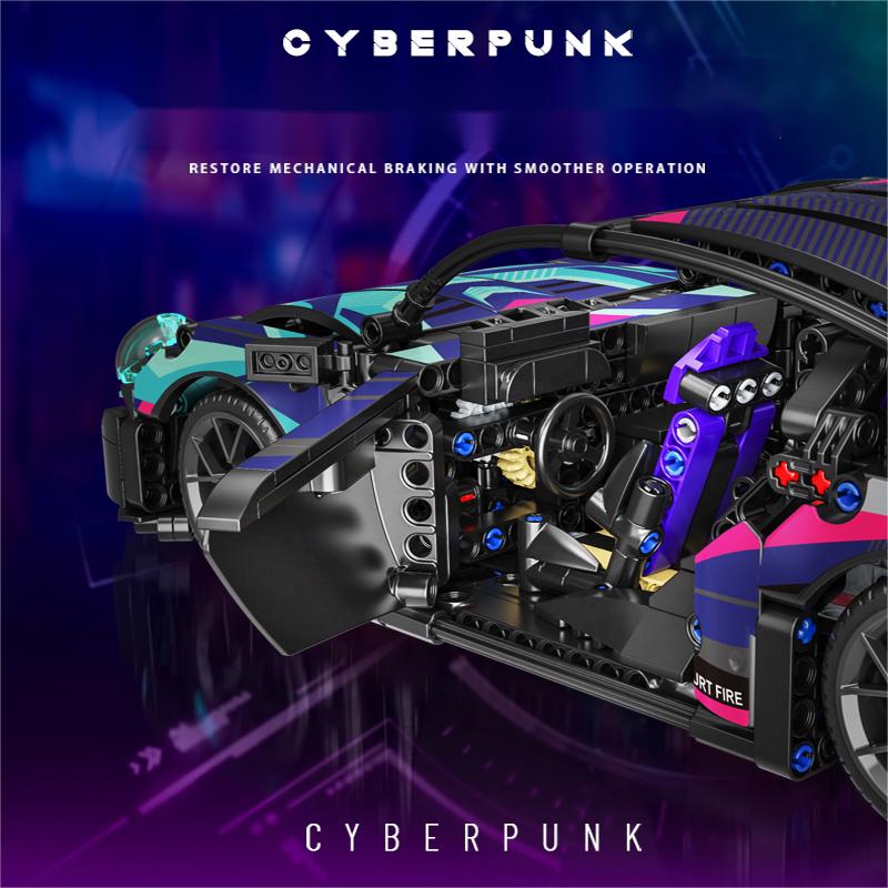 Technical Hypercar Cyberpunk Racing Car Building Blocks Toy, Sportcar Brick For Boy Adult,The Perfect Christmas Gift For Kids Wh