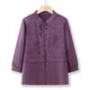 Summer 2025 Fashionable Chiffon Top for Middle-Aged and Elderly Women - Seven-Sleeve Design