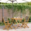 VidaXL 3-piece Bistro Set Grey Polypropylene and Solid Wood, Garden Bistro Set, Balcony Set, 3281878