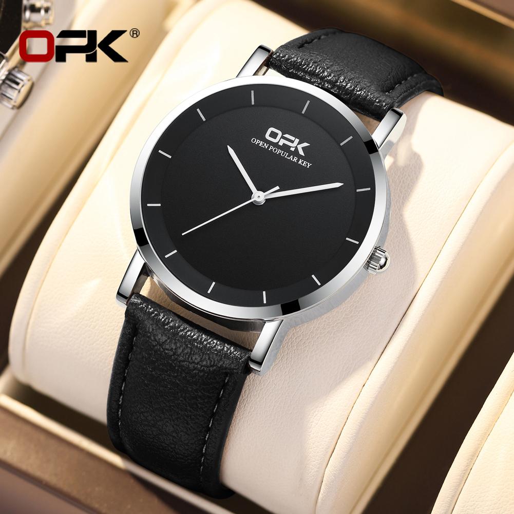 OPK 8122 Watches For Men Casual Simple Original Waterproof Luxury Leather Quartz Watch Luminous Wristwatch Reloj Hombre