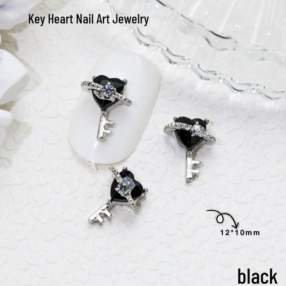 

Трендові аксесуари для нейл-арту у формі чарівної палички у формі серця - різнокольорові прикраси для нігтів у формі сердечок зі сплаву