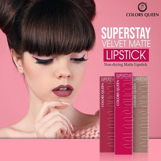 Colors Queen Super Stay Velvet Matte Liquid Lipstick – 20 Muddy Madness, 4.2ml | Matte Finish, Highly Pigmented Non-Transfer Liquid Lipstick