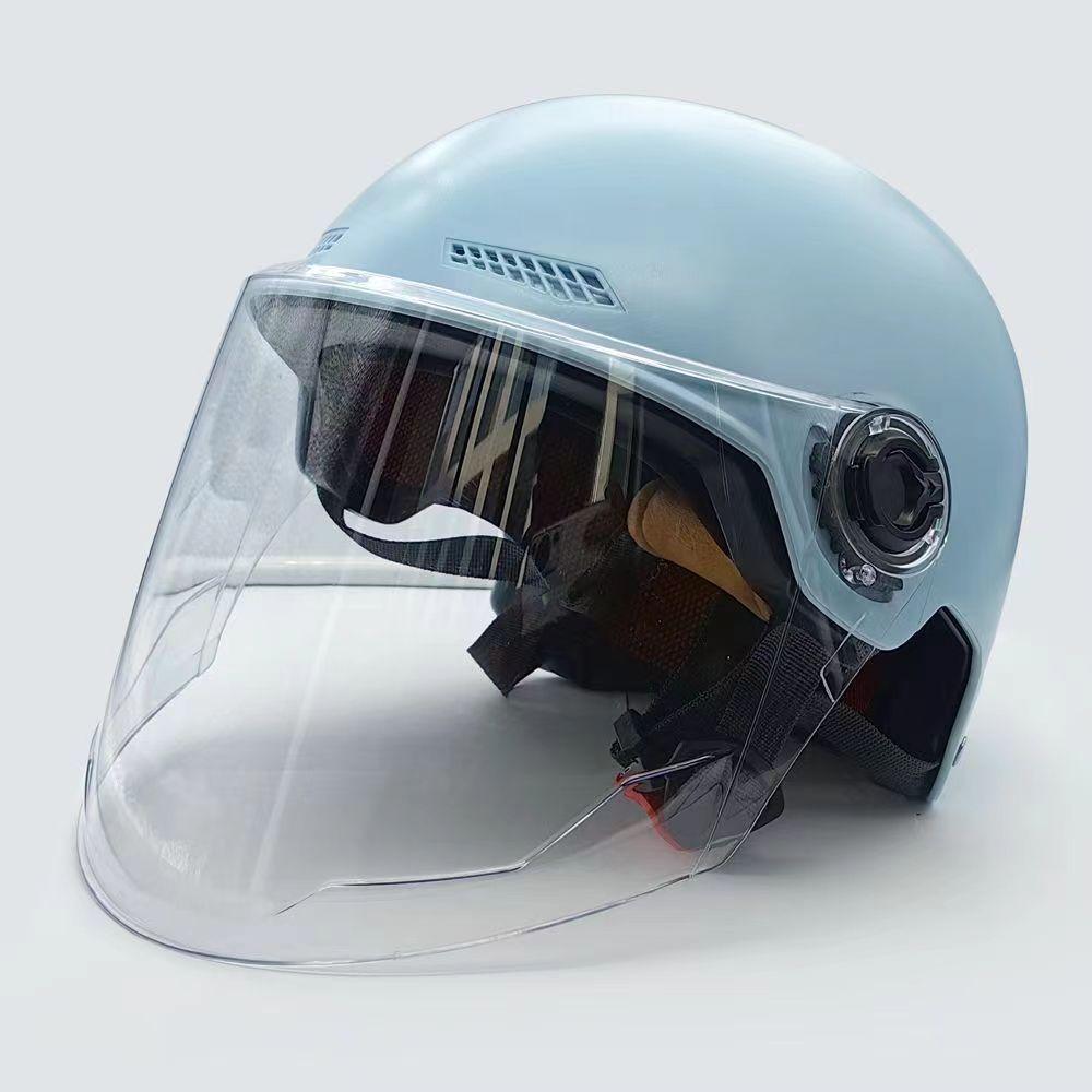 National Standard Electric Bike Motorcycle Helmet, All-season Universal Summer Sun Protection New Adjustable Hood